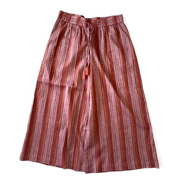 Garnett Hill Shimmering Cropped Palazzo Pants - Picture 2 of 9